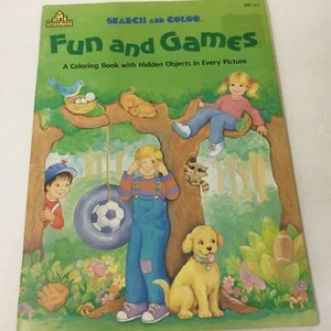 Fun And Games Search And Color Vintage 1989 Coloring Book - Picture 1 of 5