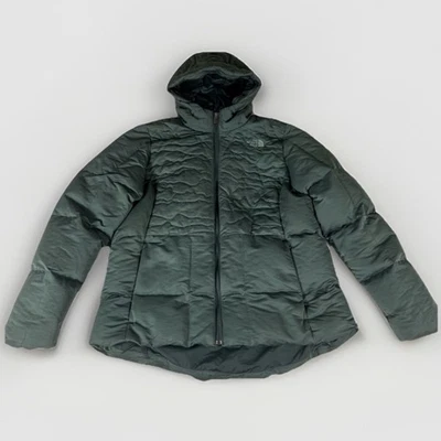 Chaqueta acolchada The North Face para mujer RHEA XL Hunter verde con capucha Foto 1 de 4