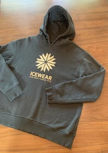 Icewear Iceland Hoodie Pullover Adult Large Green Sweater Spellout Logo Lonsvik - Picture 1 of 14