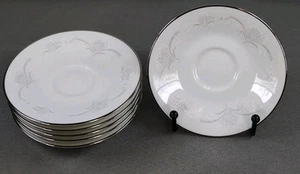 Noritake Casablanca #6842 Fine Porcelain Dinnerware Coffee Cup Saucers Set of 6 - Picture 1 of 5