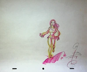 Kim Possible 2002 Production Hand-Drawn Animation Pencil Disney Television - Picture 1 of 2