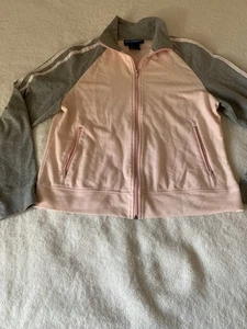 Fuda Sport Women's Pink/Gray Athletic Zip Up Cotton Poly Jacket Small - Picture 1 of 4