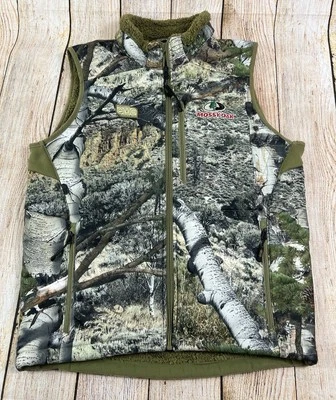 Mens Mossy Oak ECG Elite Engineered Hunting Gear Vest Fleece Lined Size Small - Image 1 of 4