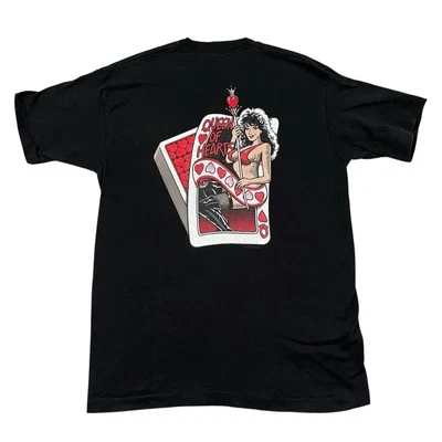 Camiseta negra FOTL de una sola puntada 1993 Queen of Hearts transferencia de motociclista, Pensilvania Foto 1 de 4