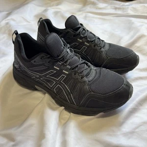 Scarpe da corsa Asics Gel Venture 7 1011A561 nere da uomo taglia 11,5 US extra larghe - Foto 1 di 8