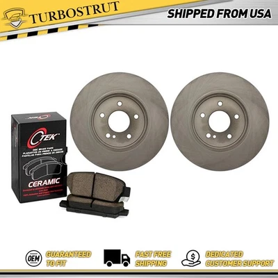 Kit de pastillas de freno y rotores originales centrados traseros para Mercedes-Benz E320 1998-2003 Foto 1 de 4