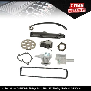 Fit For Nissan 240SX D21 Pickup 2.4L 1989-1997 Timing Chain Kit Oil Water Pump - Bild 1 von 10