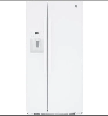 GE 23.0 Cu. Ft. Uno al lado Del Otro Nevera 33-Inch Ancho en Blanco - Imagen 1 de 4