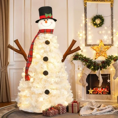 Snowman-Shaped Artificial Christmas Tree ﻿ - Image 1 of 4