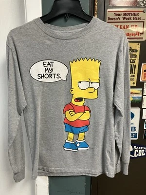 Los Simpson - Camisa Bart Simpson Eat My Shorts Gris L/S - Talla S Foto 1 de 4