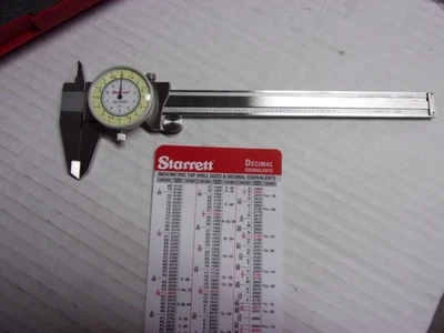 Штангенциркуль STARRETT #1202F-6 0-6 дюймов дробный циферблат новый в футляре - Изображение 1 из 4