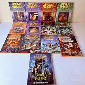 Star Wars Scholastic Books x 13 Episode 1 Adv, Jedi App, Boba Fett, Darth Vader - Picture 1 of 22