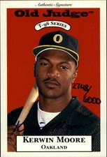 1996 Signature Rookies Old Judge Signatures #22 Kerwin Moore AUTO /6000