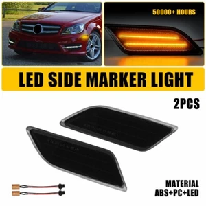 2X Side Marker Light Bumper Amber for Mercedes Benz C250 C300 C350 C63 2012-14 W - Picture 1 of 22