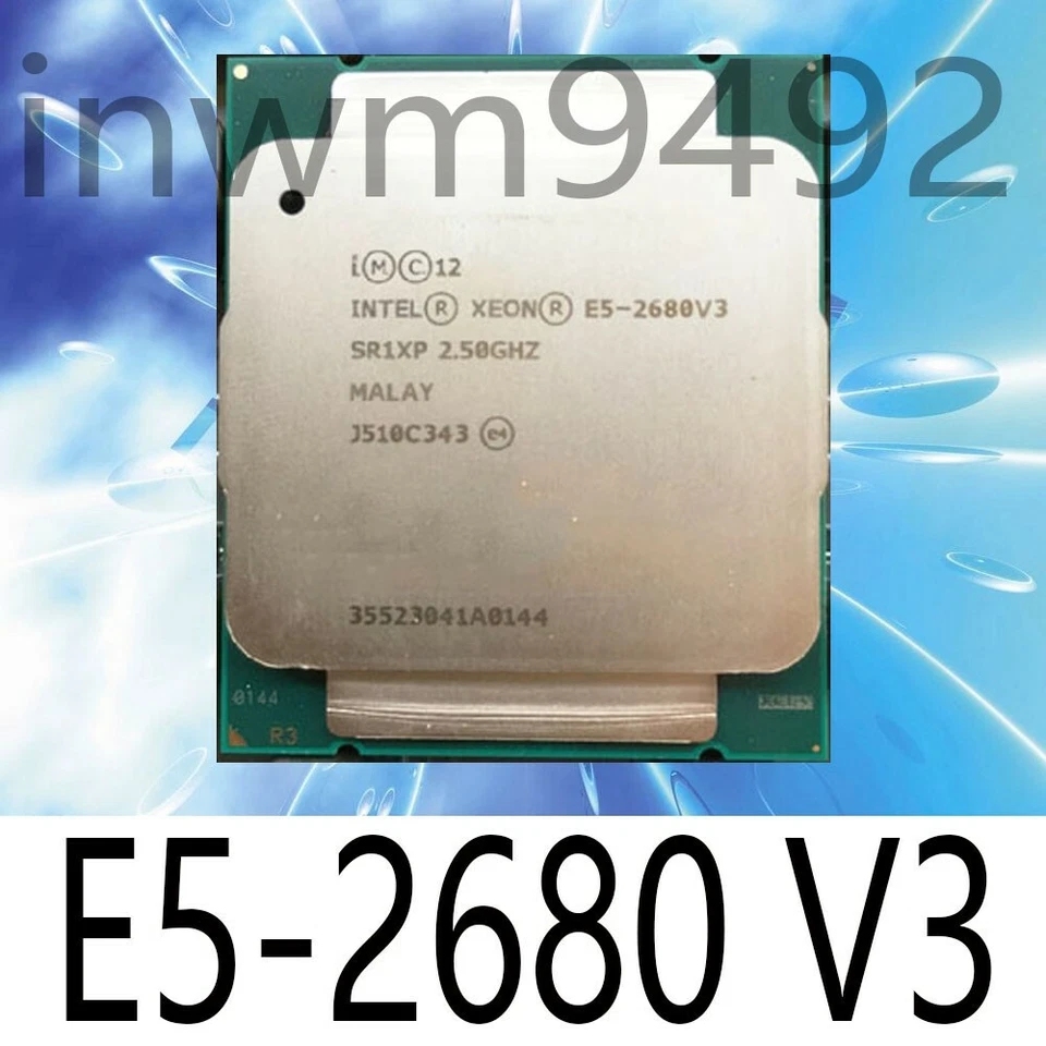 Intel Xeon E5-2680 V3 SRIXP 2.50GHz 12 Core LGA 2011-3 Server CPU Processors - Image 1 of 1