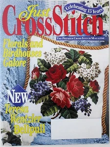 Just Cross Stitch Aug 1998 Teresa Wentzler Bird Bellpull Cross Stitch Pattern - Imagen 1 de 8