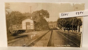 EARLY GREEN LANE PA. RAILROAD STATION RPPC VIEW MONTGOMERY COUNTY NEW POSTCARD - Picture 1 of 1