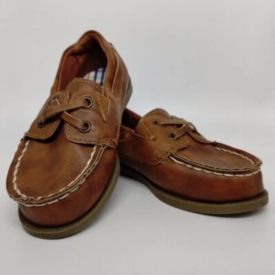 Zapatos informales de barco Carter's Bauk de cuero sintético marrón talla 9 de EE. UU. Foto 1 de 4