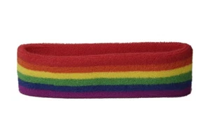 Stirnband Regenbogen 6x21cm Schweißband für Sport Headband - Bild 1 von 1