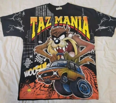 Taz Mania Monster Truck Front AOP Crown Tag Modern Boot Size Large - Image 1 of 4