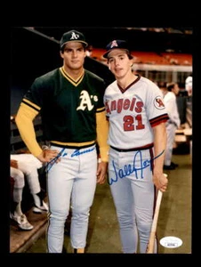 Jose Canseco Wally Joyner JSA Coa Signed 8x10 Photo Autograph - Picture 1 of 3