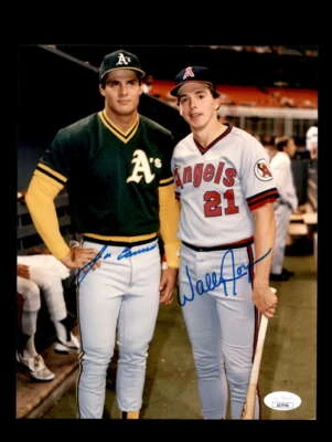 Jose Canseco Wally Joyner JSA Coa Signed  8x10 Photo Autograph - Image 1 of 3
