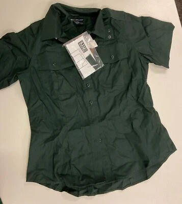 WOMEN'S TACLITE® PDU® CLASS A LONG SLEEVE SHIRT. S/REGULAR. SPRUCE GREN. - Image 1 of 3