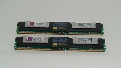 Server;Kingston 2GB Kit(2X1GB)PC2-5300 DDR2-667MHz ECC Fully Buffered CL5 240Pin - Image 1 of 2