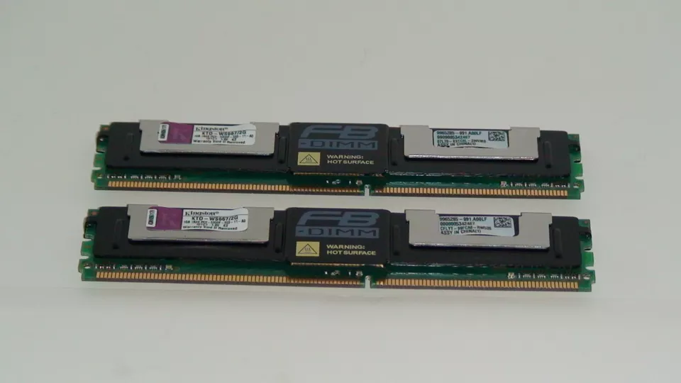 Server;Kingston 2GB Kit(2X1GB)PC2-5300 DDR2-667MHz ECC Fully Buffered CL5 240Pin - Image 1 of 2