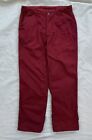 STONE ISLAND Cotton Fatigue Pants Garment Dyed Red All Cotton 32/29 Button Fly