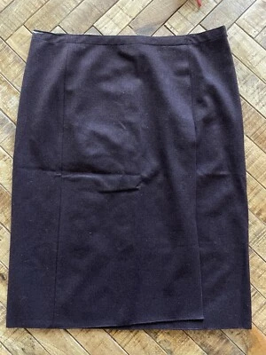Nina Ricci Stretch Wool Knee Length Brown Pencil Skirt Women's Size 8 EU38 - Image 1 of 4