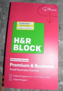 H&R Block Tax Software Premium & Business 2024 SEALED - Picture 1 of 4
