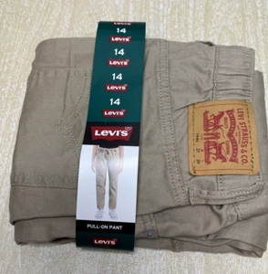 NWT Levi's Pants Stretch Straight Leg Youth Boys Size 14 Pull On Pants - Picture 1 of 8