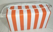 Vintage 1970 Tupperware Picnic Set Cooler Tote Insulated Carry Bag Orange Stripe