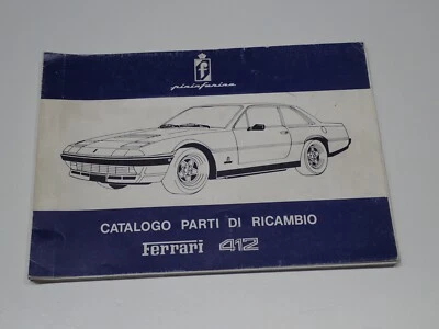 FERRARI 412 PININFARINA CATALOGO PARTI DI RICAMBIO LUGLIO 1985 - Immagine 1 di 4