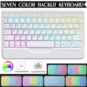 Backlit Keyboard Case Mouse For iPad 11th/10/9/8/7 Gen Air 11" M3 6/5/4th Pro 11 - Picture 1 of 38