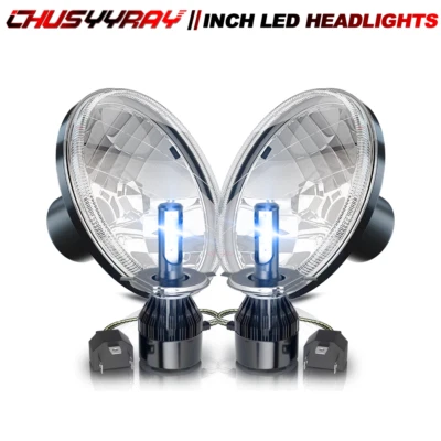 DOT Approved Pair 7inch Round LED Headlights H4 Fit Datsun 280ZX 240Z 260Z Foto 1 de 4