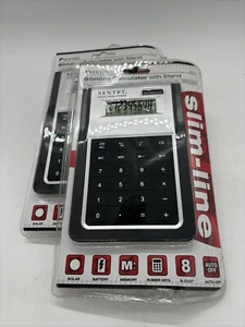 2 Sentry Slimline Solar & Battery Calculator No. CA273 Sentry New 8 Digit - Picture 1 of 6