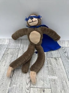 Playmaker Flingshot Monkey Mini Plush Stuffed Animal Toy Cape/Mask NO SOUND - Picture 1 of 5