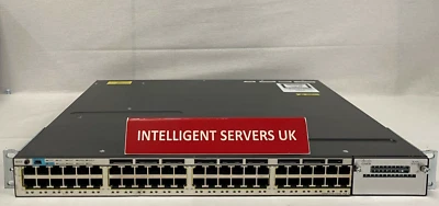 Cisco Catalyst WS-C3750X-48PF-L 48x 1Gbit Ports PoE+ 1100W PSU LAN Base Switch - Image 1 of 2