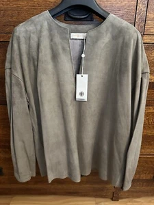 NWT TORY BURCH Taupe / Portobello Suede Top Lined Size 6 Retail $995 - Picture 1 of 9