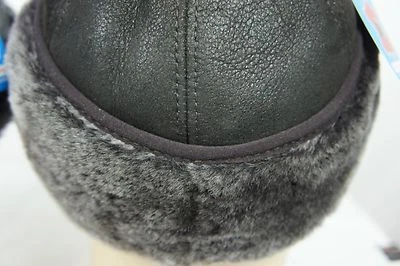 NEW100% Sheepskin Shearling Leather Trapper Elmer Fudd Hunting Aviator Hat S-3XL - Image 1 of 4
