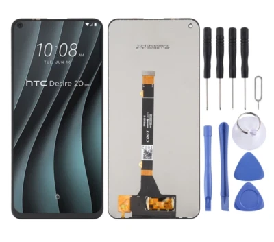 For HTC Desire 20 Pro 5G LCD Display Touch Screen Digitizer Assembly Black - Image 1 of 3
