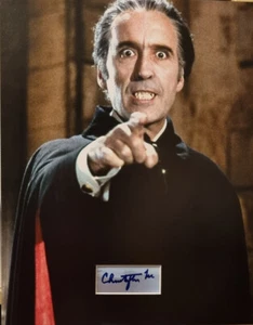 CHRISTOPHER LEE Signed 14x11 Photo DRACULA Hammer Horror COA - Picture 1 of 1