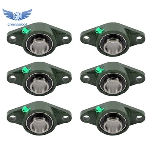 6 Stück UCFL206-20 Stehlager 1-1/4 Zoll Bohrung Flansch montiert Selbstausrichtend - Bild 1 von 12