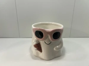 Ghost Ramekin Ice Cream Shades Mug Planter Summerween Spooky Summer Halloween  - Picture 1 of 5