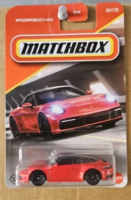 MATCHBOX 2025 - 2022 PORSCHE 911 CARERRA TARGA [RED] NEAR MINT CARD GOOD  - Image 1 of 4