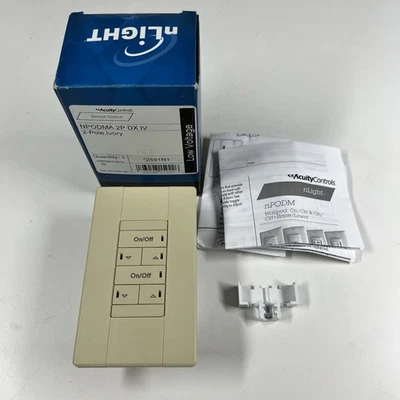 Acuity Controls Sensor Switch nLight Push Button Wallpod - NPODMA 2P DX IV RJ-45 - Image 1 of 4