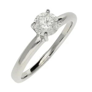 Ladies 14ct White Gold 0.63ct Diamond Solitaire Engagement Ring - Picture 1 of 4