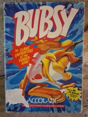 Bubsy in Claws Encounters of the Furred Kind - Box - Sega Genesis *SEE DESC* - Image 1 of 4